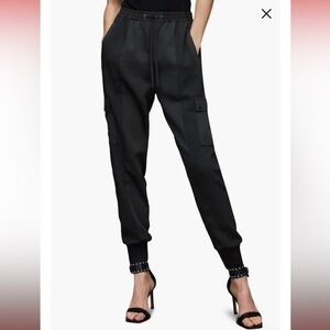 AllSaints “Maddie” Black Cargo Joggers